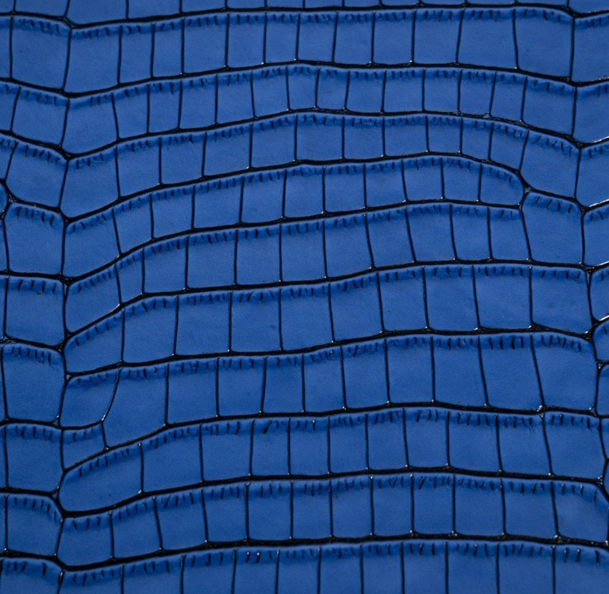 ETIER CONTI WASH BAG POUCH CROCODILE LEATHER - AZZURO