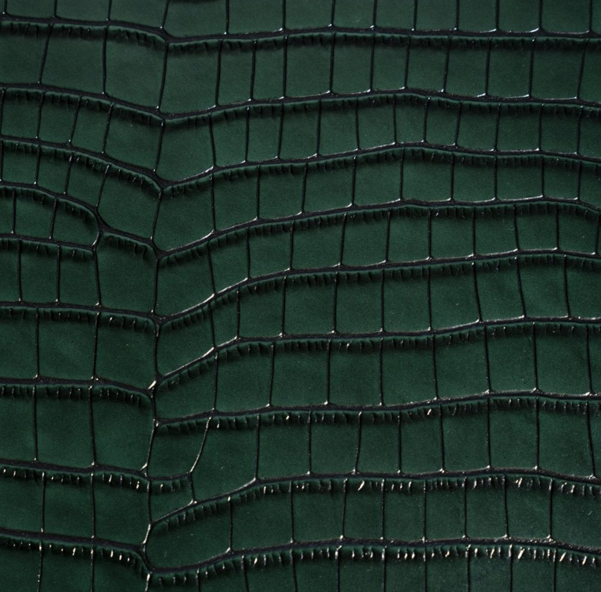 ETIER CONTI WASH BAG POUCH CROCODILE LEATHER - GREEN