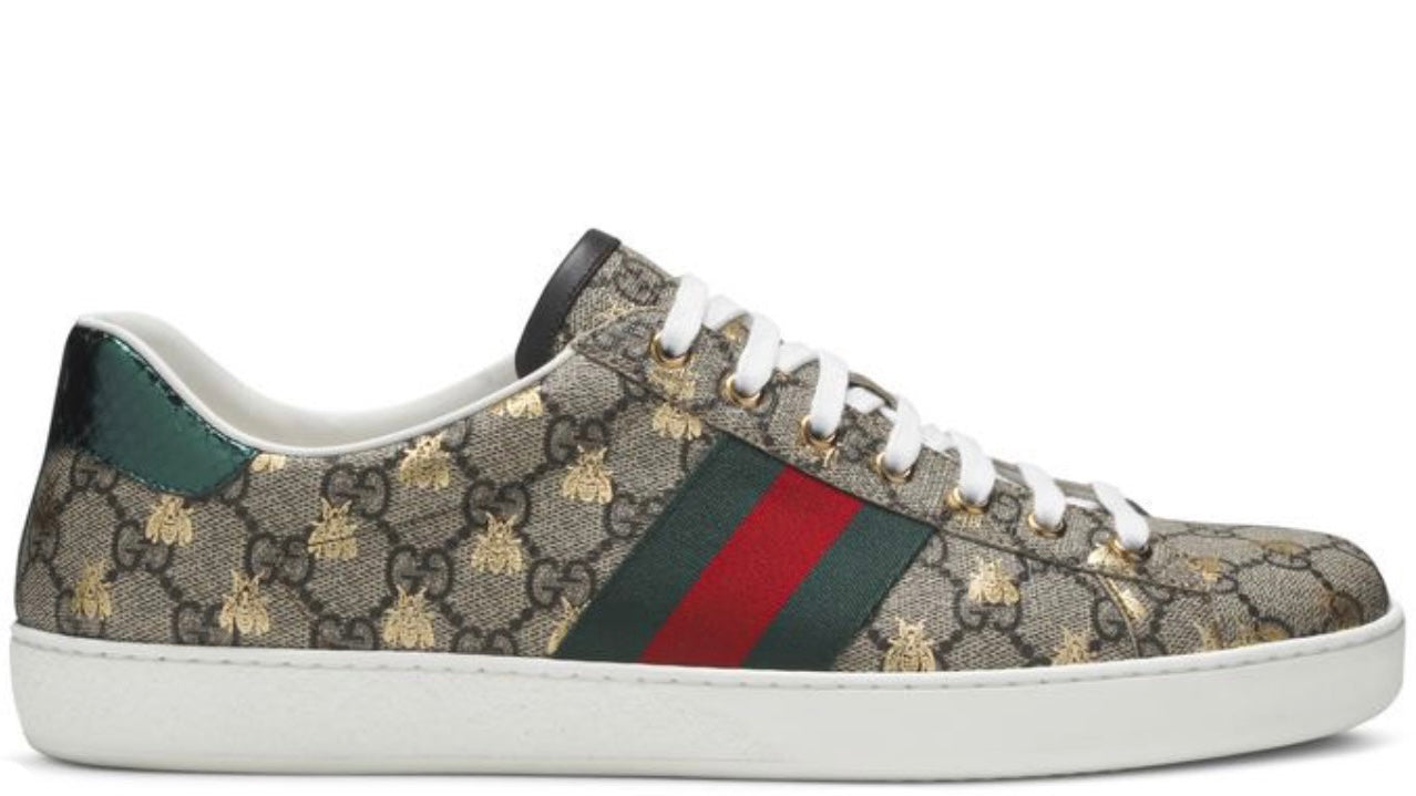 (PRE-OWNED) GUCCI ACE GG SUPREME ‘BEES’ TRAINERS