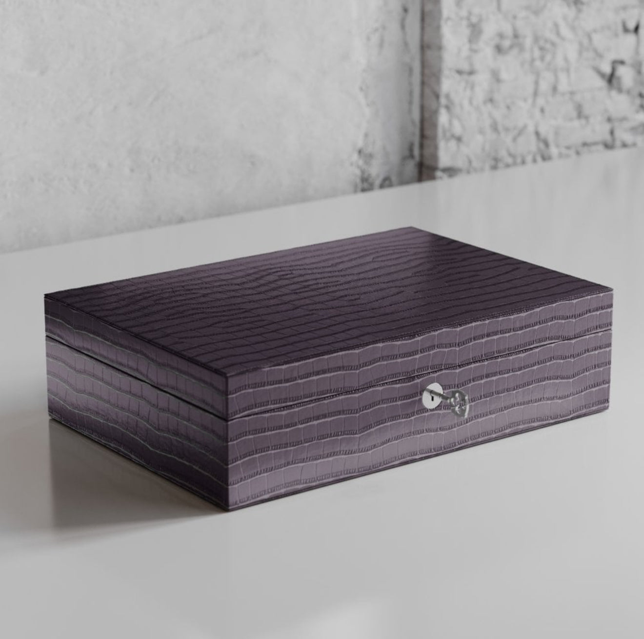 ETIER ZEGATO 10 WATCH CASE CROCODILE LEATHER - GREY