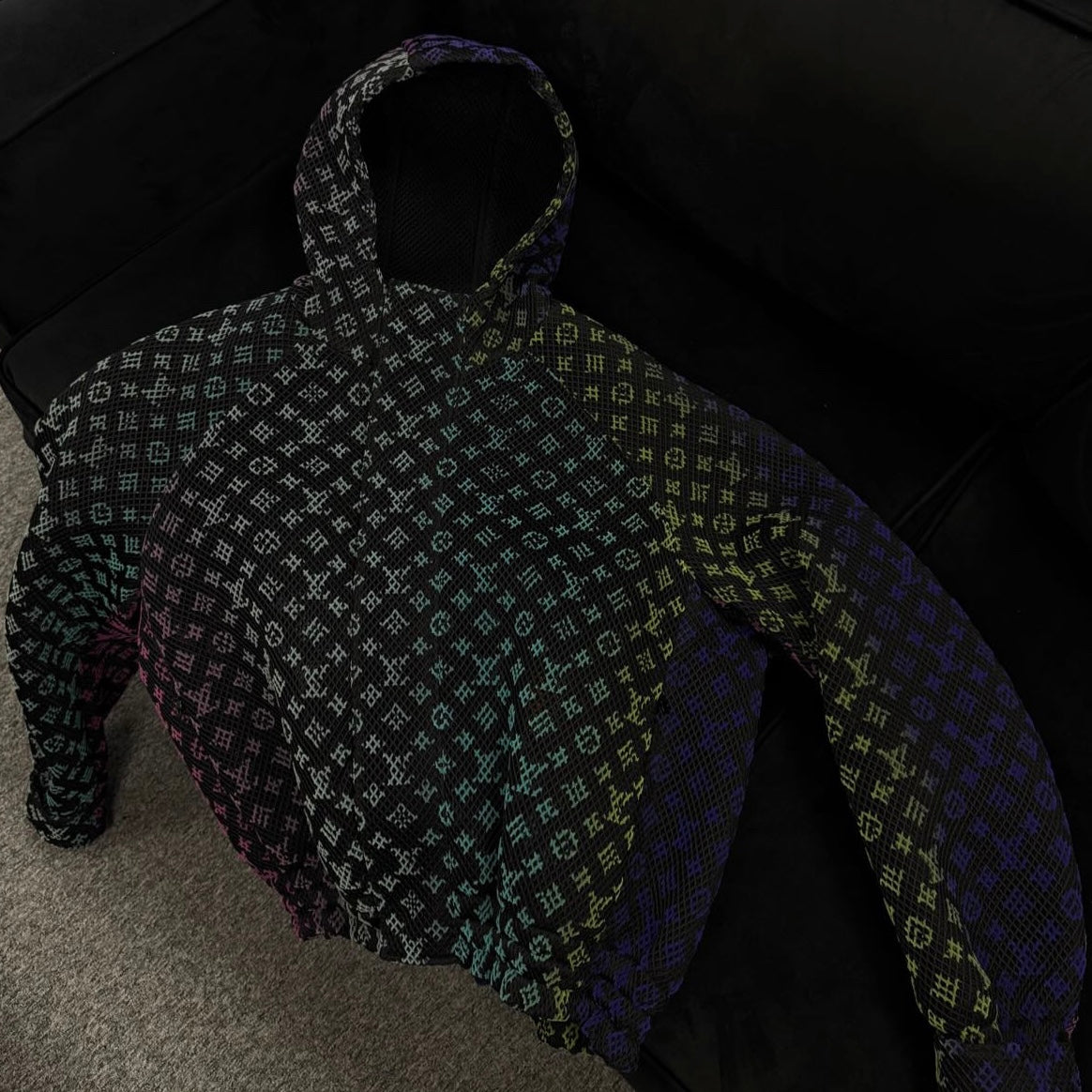 (PRE-OWNED) LOUIS VUITTON LV MONOGRAM RAINBOW MESH JACKET