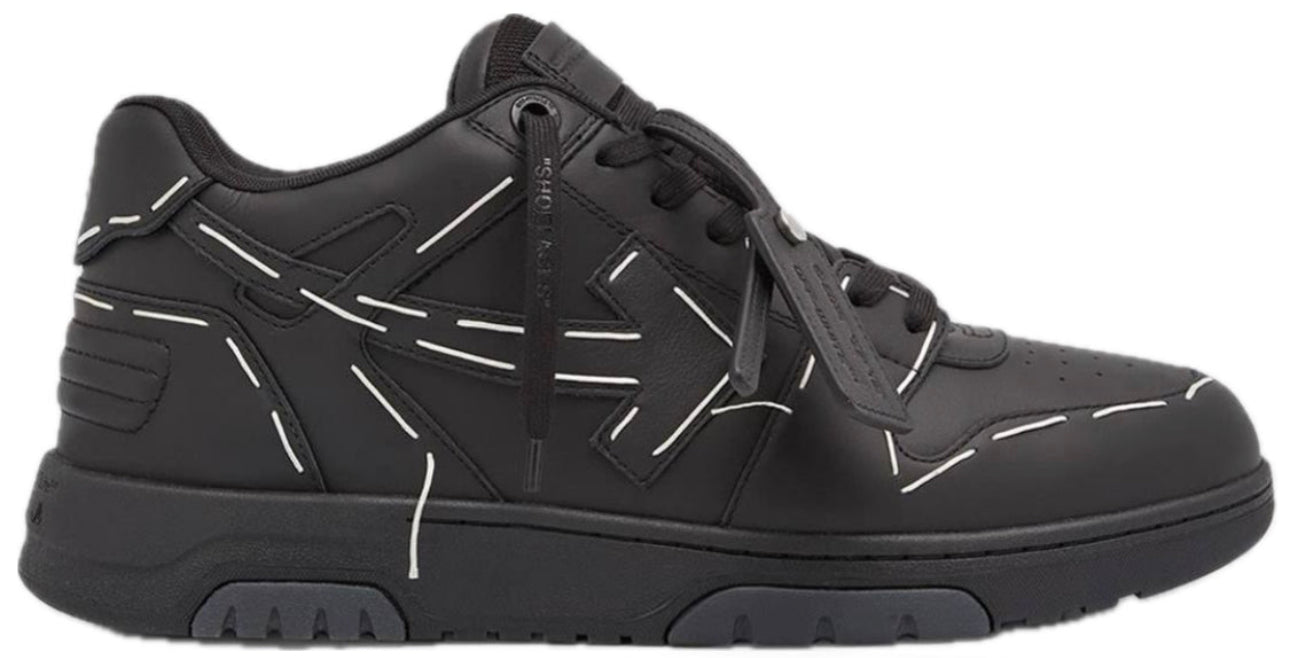 OFF WHITE ‘OUT OF OFFICE STITCHED LEATHER’ TRAINERS - BLACK
