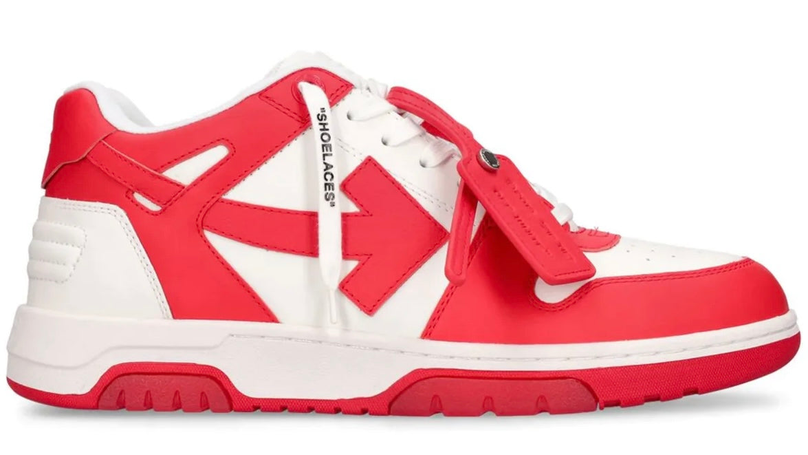 OFF WHITE ‘OUT OF OFFICE’ TRAINERS - WHITE RED