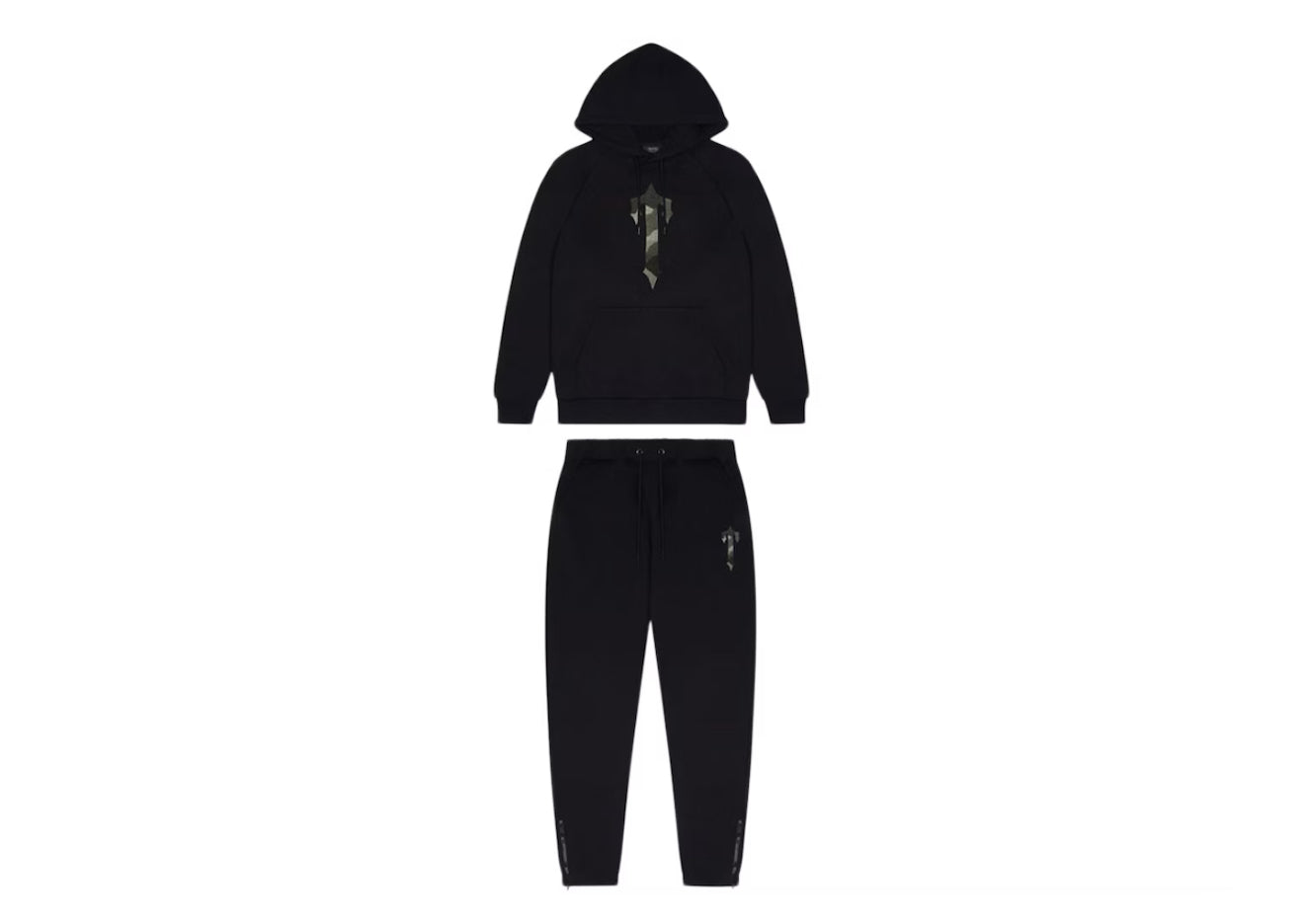 TRAPSTAR CAMO T CHENILLE TRACKSUIT BLACK - Main Image