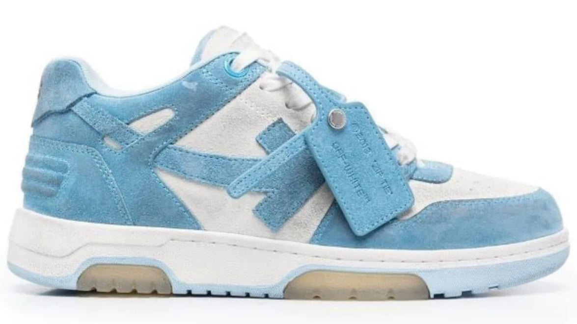 OFF WHITE ‘OUT OF OFFICE’ TRAINERS - LIGHT BLUE SUEDE