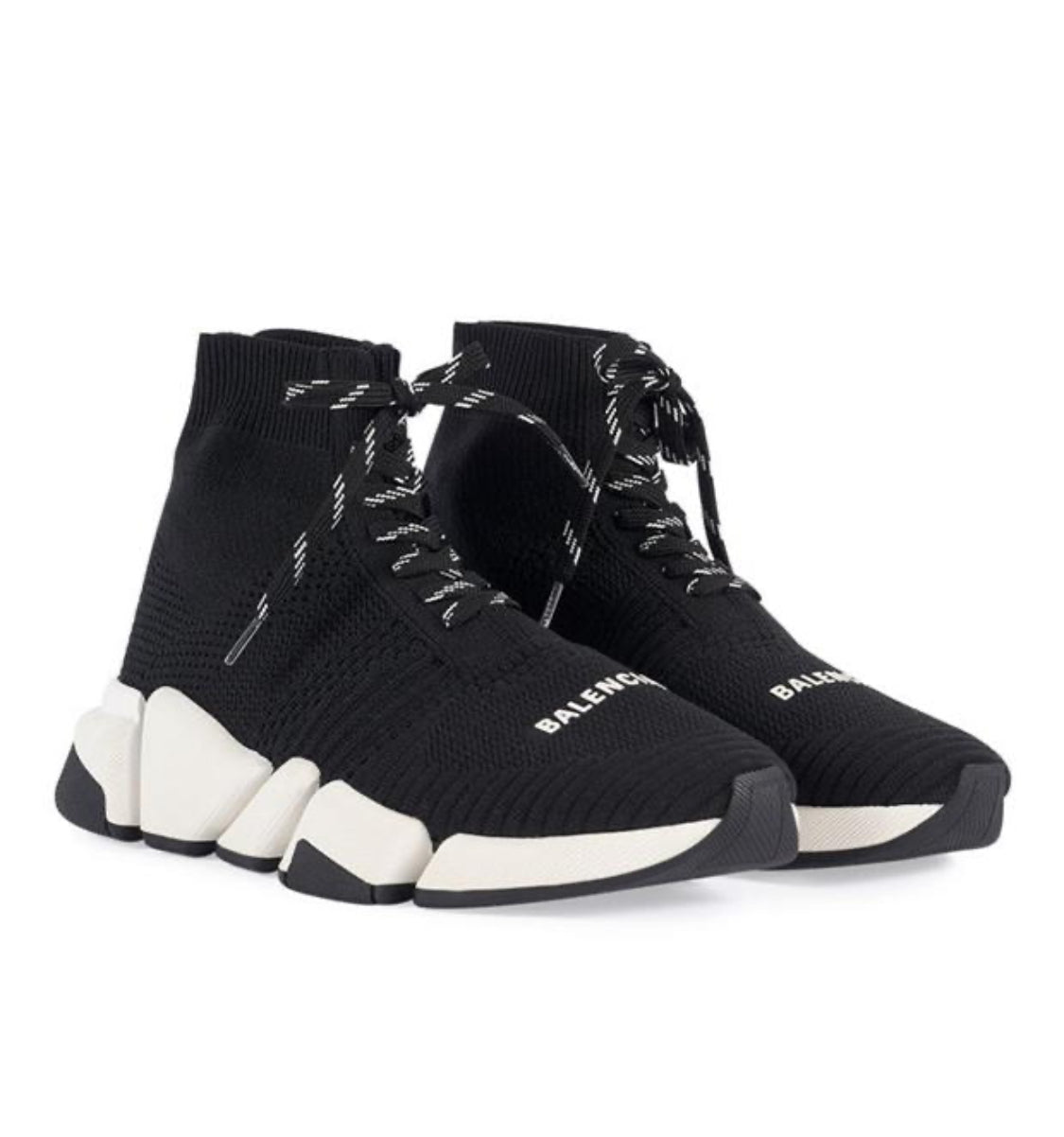 BALENCIAGA SPEED LACE 2.0 TRAINER - BLACK / WHITE