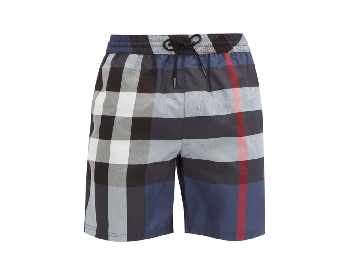 BURBERRY SWIM SHORTS - NAVY