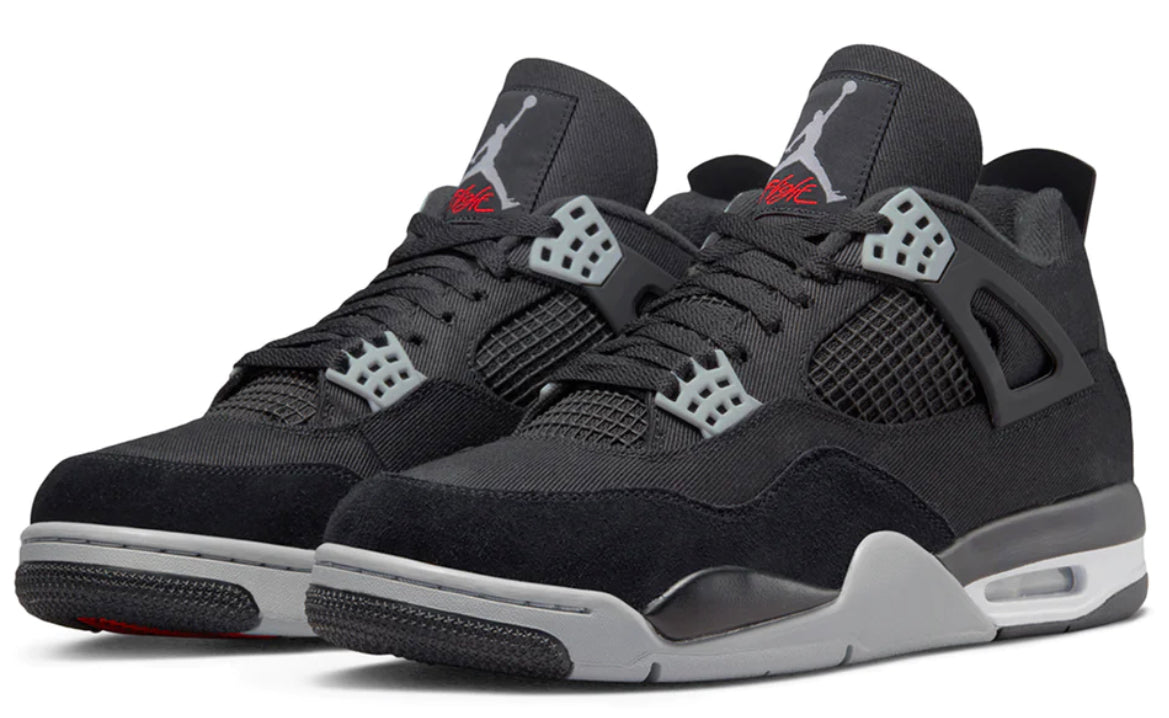 AIR JORDAN 4 RETRO SE BLACK CANVAS