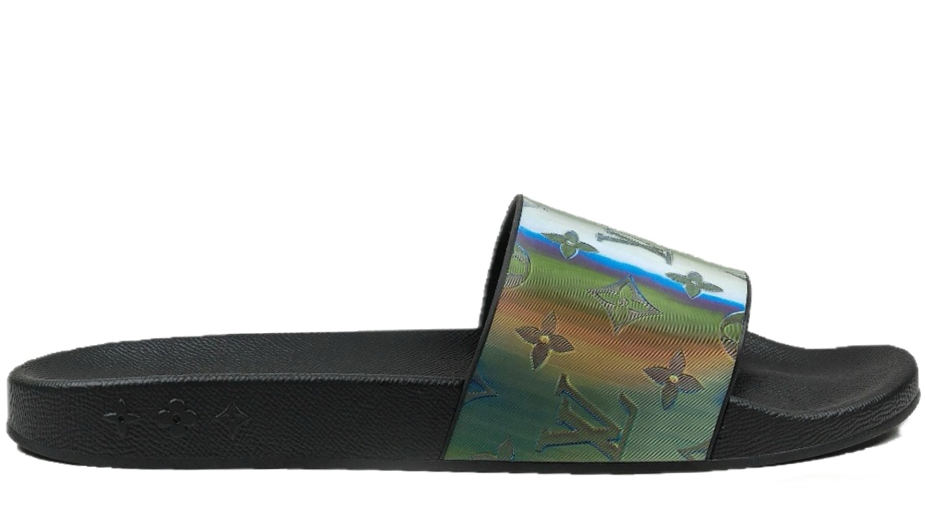 (PRE-OWNED) LOUIS VUITTON HOLOGRAPHIC SLIDES