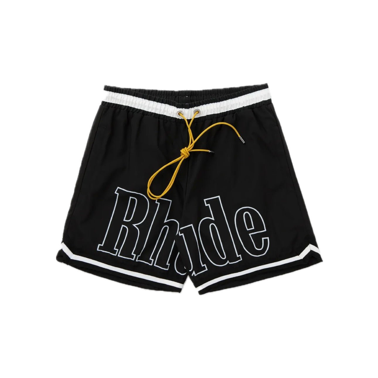 RHUDE BASKETBALL SWIM SHORTS - BLACK