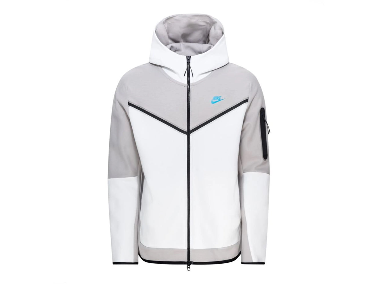 NIKE TECH FLEECE JACKET - SUMMIT WHITE/PINK BLAST