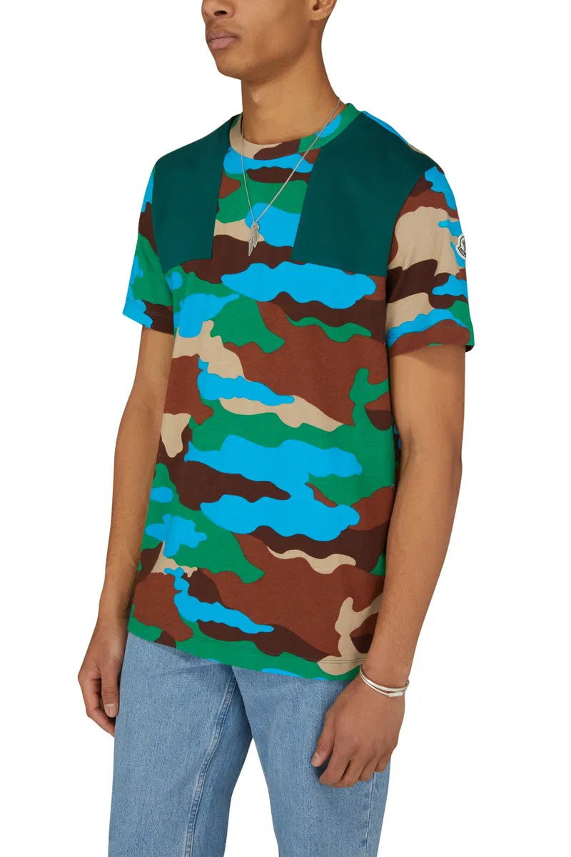 MONCLER SS LOGO TEE - CAMO