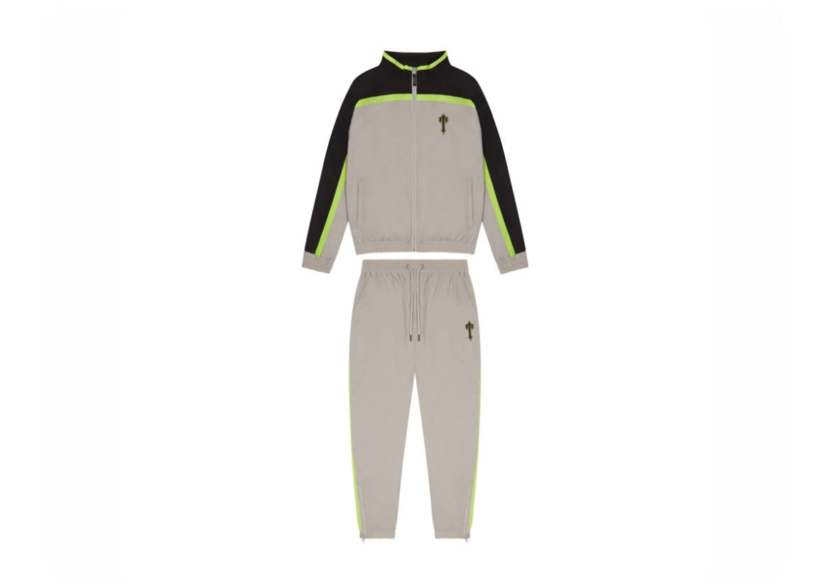 TRAPSTAR SHELL TRACKSUIT - GREY/LIME