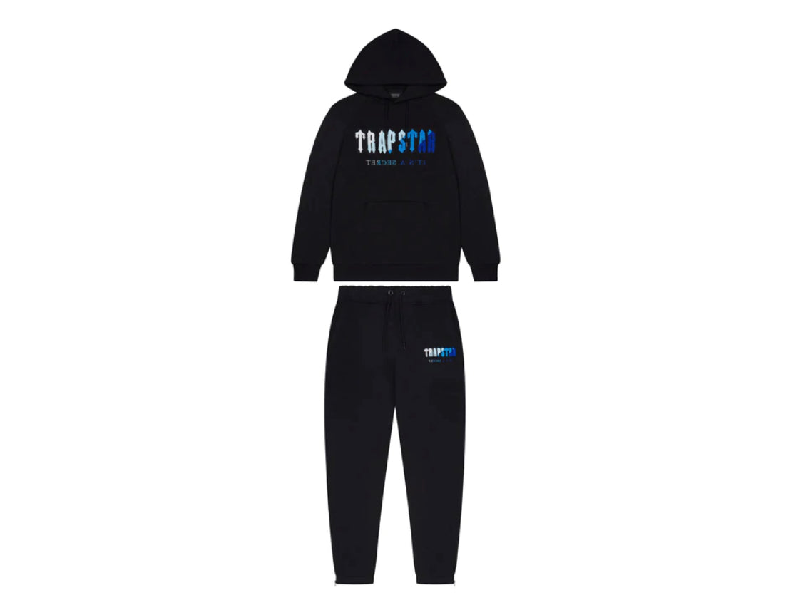 TRAPSTAR CHENILLE DECODED TRACKSUIT BLACK / BLUE
