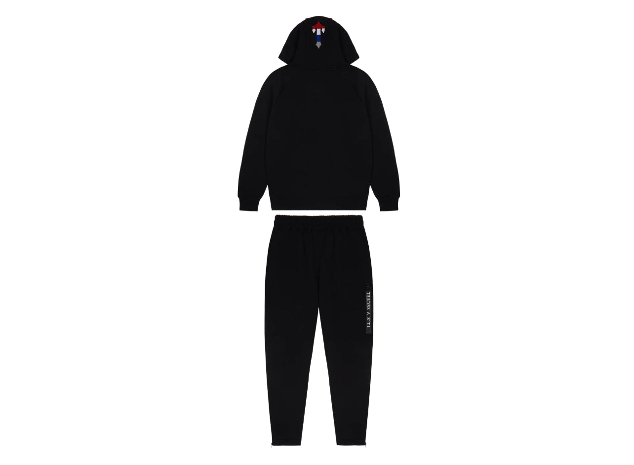 TRAPSTAR CHENILLE DECODED 2.0 HOODIE TRACKSUIT - BLACK REVOLUTION EDITION